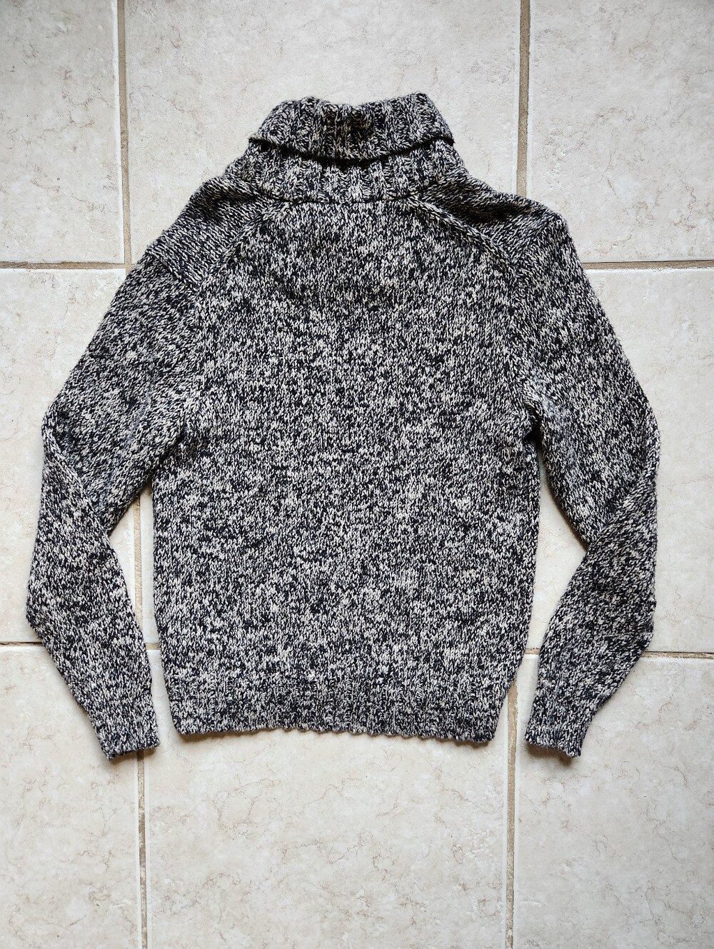 Polo Ralph Lauren Shawl Collar Sweater Medium Black White Knit Single Button - Picture 5 of 12